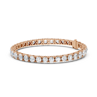 Graduated Round-Cut Diamond Tennis Bracelet
