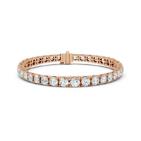 Graduated Round-Cut Diamond Tennis Bracelet