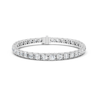 Graduated Round-Cut Diamond Tennis Bracelet