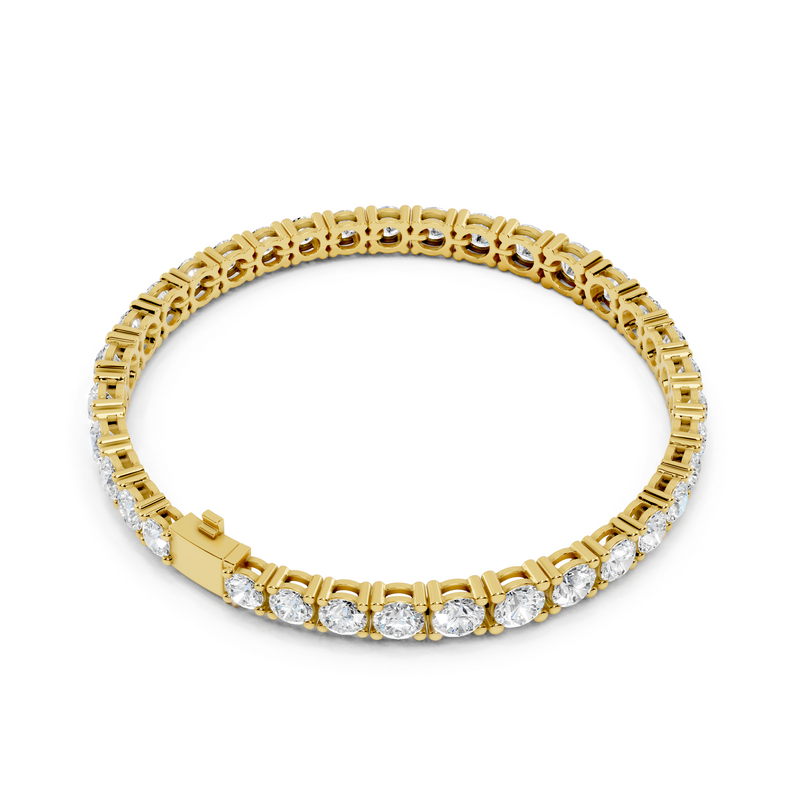 Graduated Round-Cut Diamond Tennis Bracelet