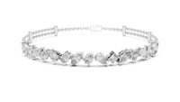 Multi-Shape Diamond Halfway Tennis Bracelet