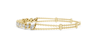 Multi-Shape Diamond Halfway Tennis Bracelet