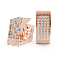 Seraphina Geometric Pavé Diamond Drop Earrings