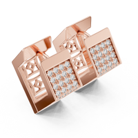 Seraphina Geometric Pavé Diamond Drop Earrings