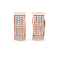 Seraphina Geometric Pavé Diamond Drop Earrings