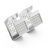 Seraphina Geometric Pavé Diamond Drop Earrings