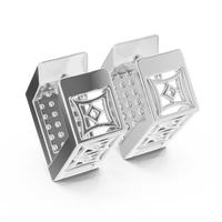 Seraphina Geometric Pavé Diamond Drop Earrings