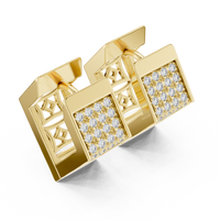 Seraphina Geometric Pavé Diamond Drop Earrings