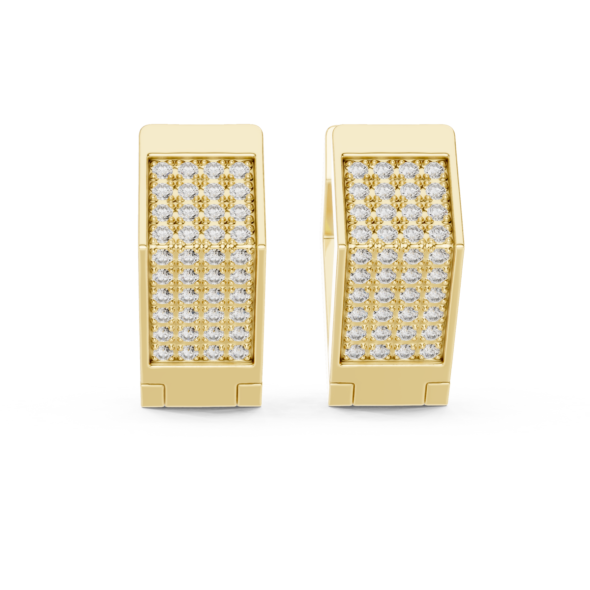 Seraphina Geometric Pavé Diamond Drop Earrings