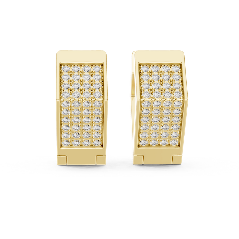 Seraphina Geometric Pavé Diamond Drop Earrings