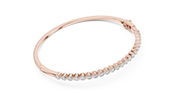 Round Diamond Halfway Tennis Bangle