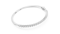Round Diamond Halfway Tennis Bangle