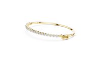 Round Diamond Halfway Tennis Bangle
