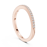 Round Brilliant Cut Half-Eternity Pavé Diamond Band Ring