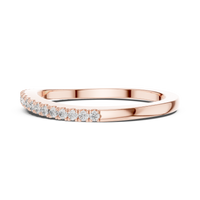 Round Brilliant Cut Half-Eternity Pavé Diamond Band Ring