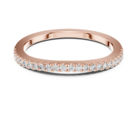Round Brilliant Cut Half-Eternity Pavé Diamond Band Ring