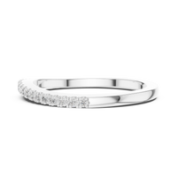 Round Brilliant Cut Half-Eternity Pavé Diamond Band Ring