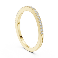 Round Brilliant Cut Half-Eternity Pavé Diamond Band Ring