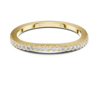 Round Brilliant Cut Half-Eternity Pavé Diamond Band Ring