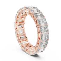Elegant Emerald-Cut Eternity Diamond Band Ring