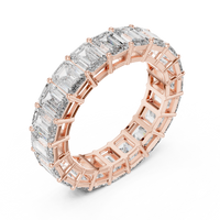 Elegant Emerald-Cut Eternity Diamond Band Ring