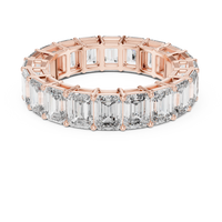 Elegant Emerald-Cut Eternity Diamond Band Ring