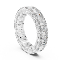 Elegant Emerald-Cut Eternity Diamond Band Ring
