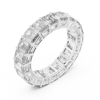 Elegant Emerald-Cut Eternity Diamond Band Ring