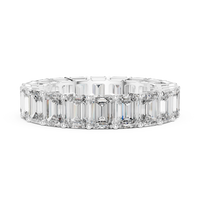 Elegant Emerald-Cut Eternity Diamond Band Ring