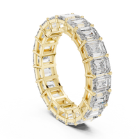 Elegant Emerald-Cut Eternity Diamond Band Ring