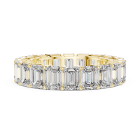 Elegant Emerald-Cut Eternity Diamond Band Ring