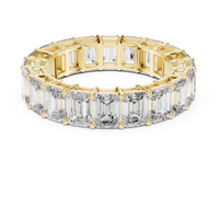 Elegant Emerald-Cut Eternity Diamond Band Ring