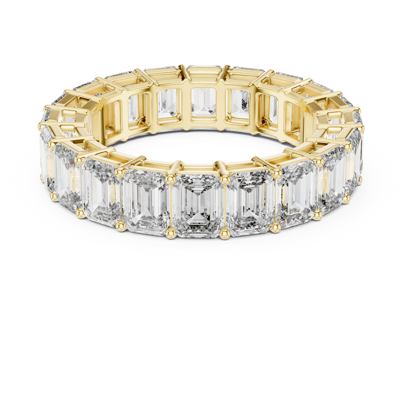Elegant Emerald-Cut Eternity Diamond Band Ring