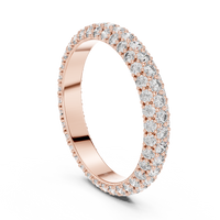 Round Diamond Eternity Band with Double-Row Pavé Setting