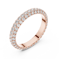 Round Diamond Eternity Band with Double-Row Pavé Setting