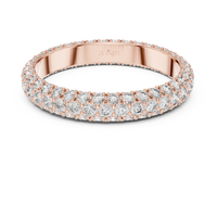 Round Diamond Eternity Band with Double-Row Pavé Setting