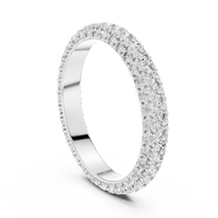 Round Diamond Eternity Band with Double-Row Pavé Setting