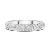 Round Diamond Eternity Band with Double-Row Pavé Setting