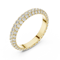 Round Diamond Eternity Band with Double-Row Pavé Setting