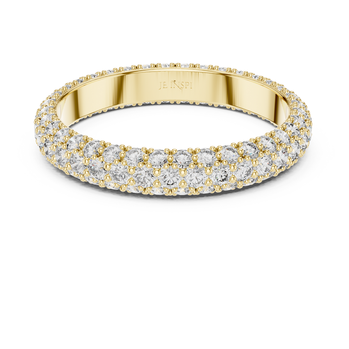 Round Diamond Eternity Band with Double-Row Pavé Setting