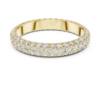 Round Diamond Eternity Band with Double-Row Pavé Setting