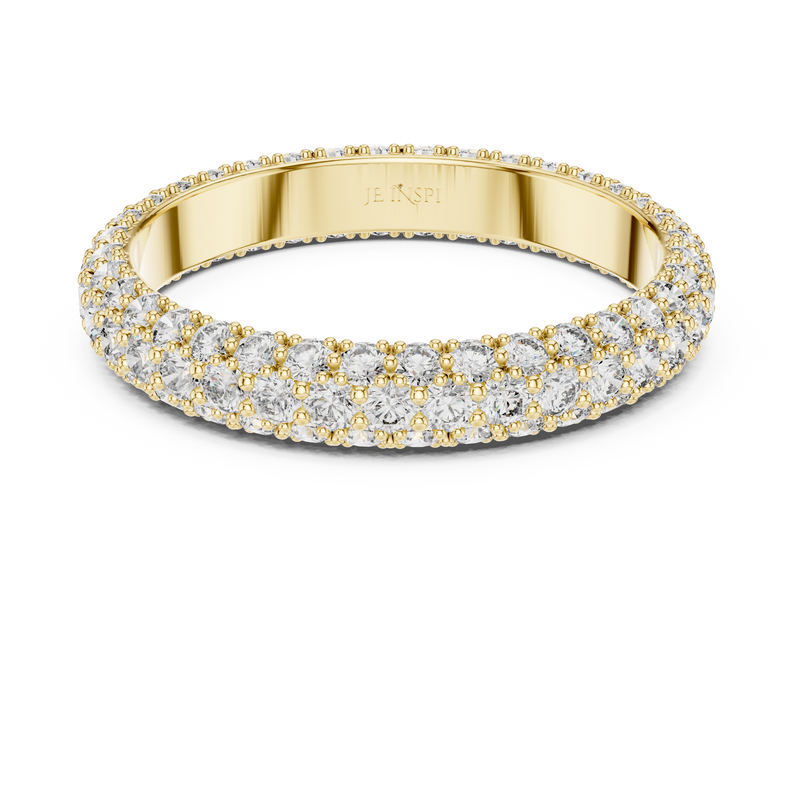 Round Diamond Eternity Band with Double-Row Pavé Setting