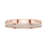Round Brilliant Cut Scrollwork Pavé Diamond Eternity Band