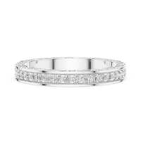 Round Brilliant Cut Scrollwork Pavé Diamond Eternity Band