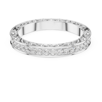 Round Brilliant Cut Scrollwork Pavé Diamond Eternity Band