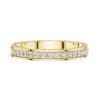 Round Brilliant Cut Scrollwork Pavé Diamond Eternity Band