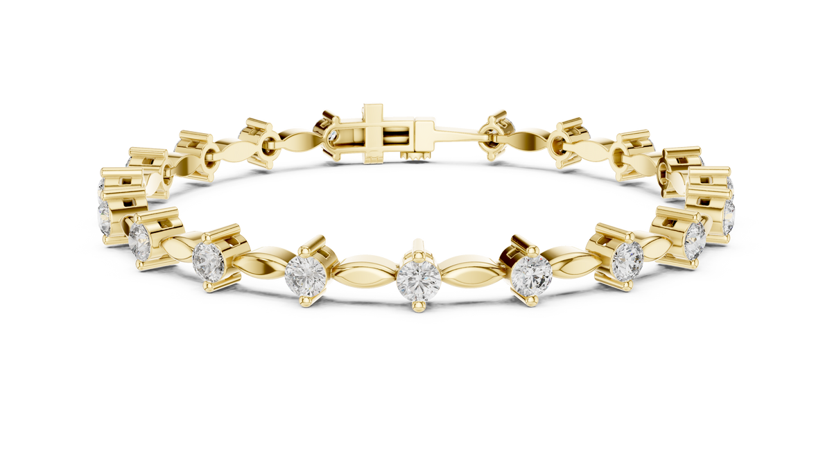 Diamond Tennis Bracelet – Elegant Round Diamond Link Bracelet