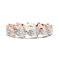 Pear Cut Diamond Eternity Band Ring