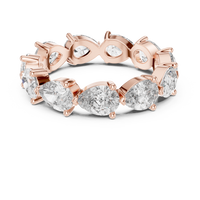 Pear Cut Diamond Eternity Band Ring