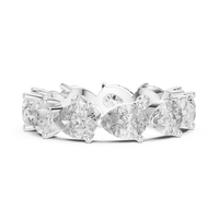 Pear Cut Diamond Eternity Band Ring